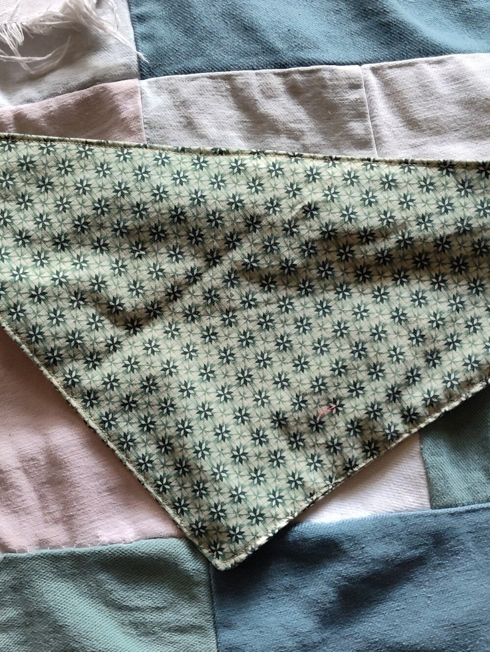 Dog Bandana. Handsewn With Elastic To Fit Over Dog's Head. Custom Colors